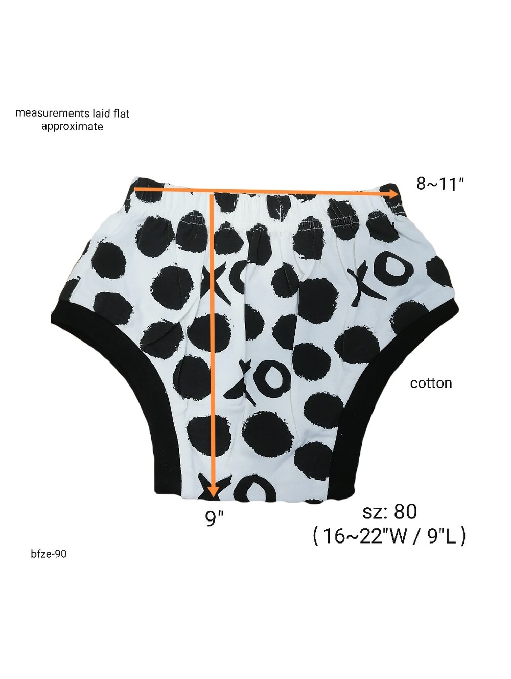 🐞🐨🦔Six Pairs of Kids Black & White Polka Dot Underwear